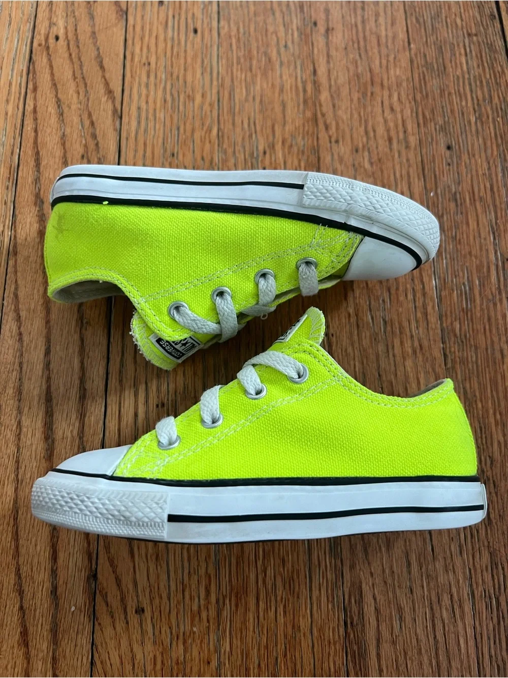 Converse Kids Neon Yellow Low Top Sneakers